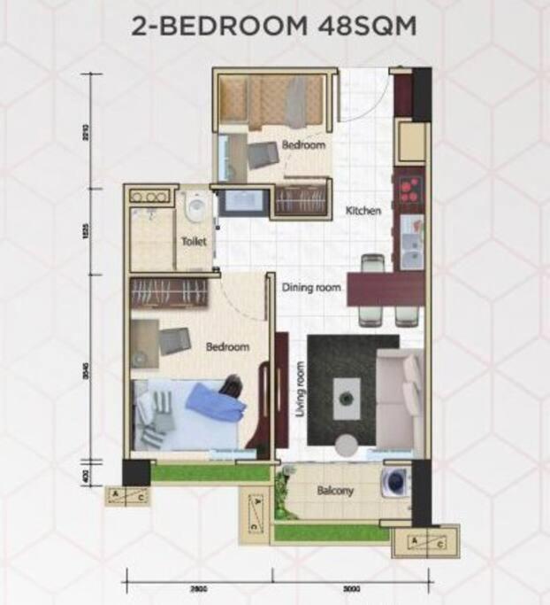 Noche - 2 Bedroom Skyhouse Apartment Bsd Тангеранг Екстериор снимка